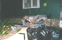 Bum sleeping on the couch